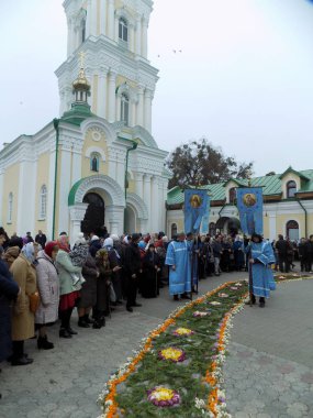 Dini geçit töreninde Epiphany Monastery.November 2018 bina Monasheskyy