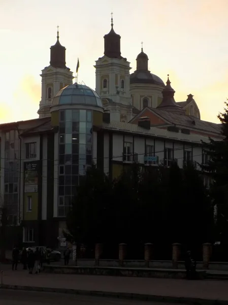 Shevchenko Street Kremenets Ternopil Região Ucrânia — Fotografia de Stock