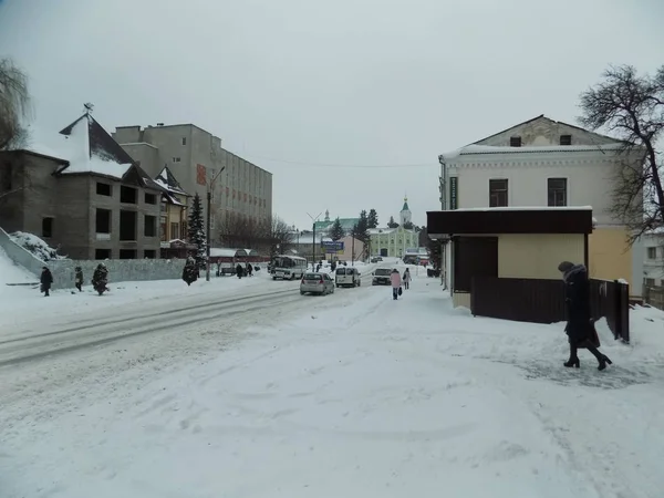 Shevchenko Street Kremenets Ternopil Region Ukraine December 2018 — Stock Photo, Image