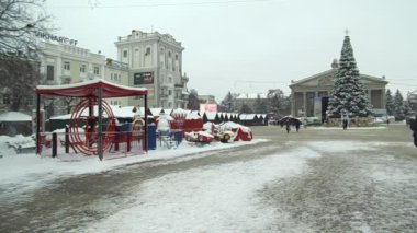 Köşe tiyatro kare Ternopil.Ukraine.December 2018