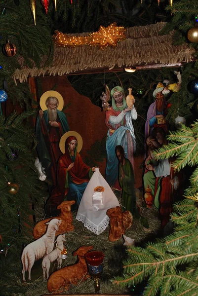 Cuna Navidad Monasterio — Foto de Stock