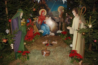 Manastırda Noel beşiği 