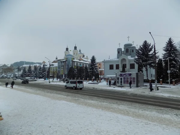 Shevchenko Street Kremenets Ternopil Região Ucrânia — Fotografia de Stock