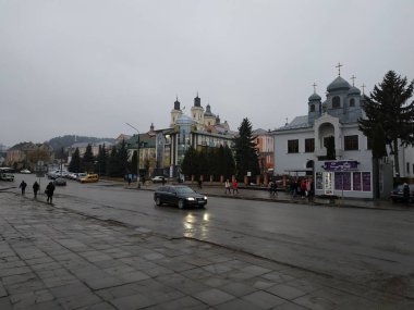 Shevchenko sokağa Kremenets, Ternopil bölgesi. Ukrayna