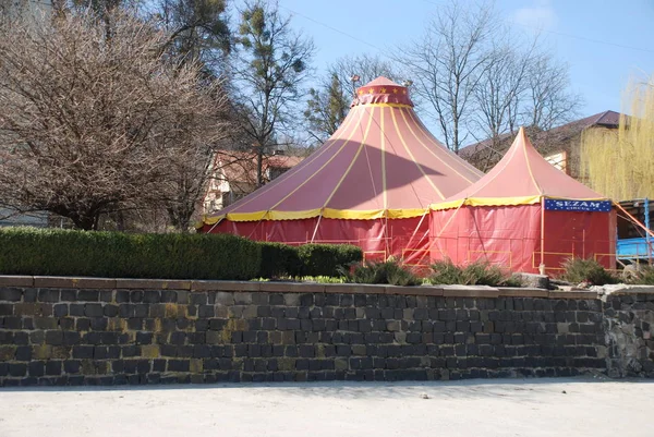 Circus Latin Cirkusz Főleg Egy Kerek Épület Porondon Arénában — Stock Fotó
