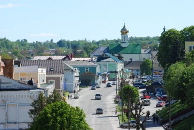 Shevchenko sokağa Kremenets, Ternopil bölgesi. Ukrayna
