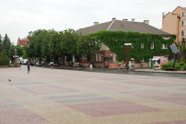 Köşedeki Tiyatro Meydanı Ternopil Ukrayna — Stok fotoğraf