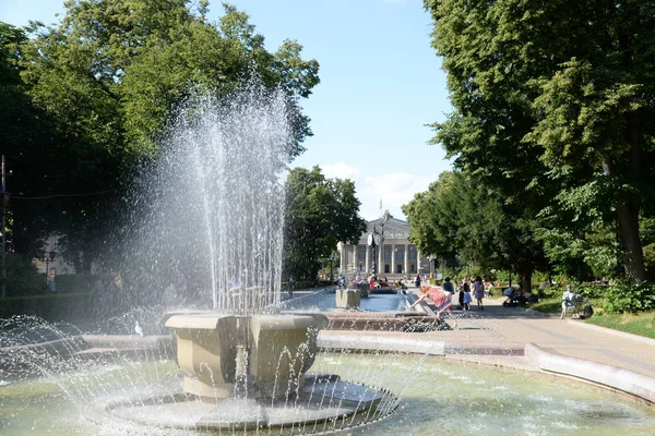 Esquina Plaza Del Teatro Ternopil Ukraine — Foto de Stock