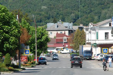 Shevchenko sokağa Kremenets, Ternopil bölgesi. Ukrayna