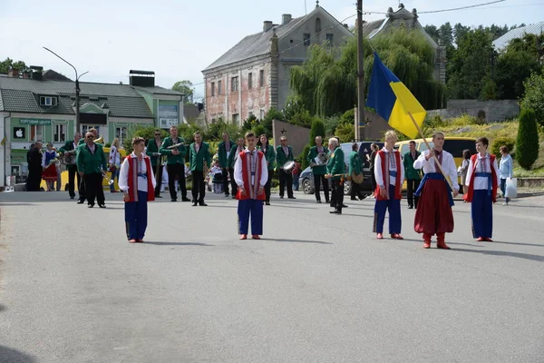 Processione Festiva Dedicata Giorno Della Bandiera Dell Ucraina Ucraina 2019 — Foto Stock