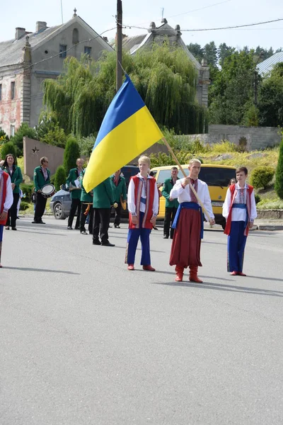 Procesja Święta Poświęcona Dzień Flagi Ukrainy Ukraina 2019 — Zdjęcie stockowe