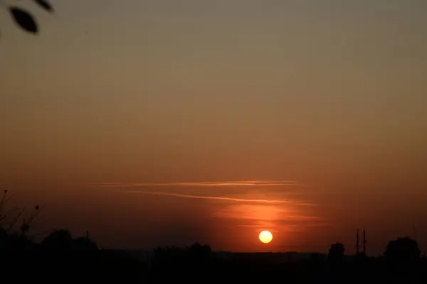 Вечернее Облачное Небо Общий Вид — стоковое фото