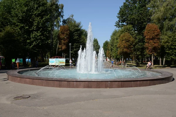 Fontänen Cascade Teatertorget Ternopil Ukraina — Stockfoto