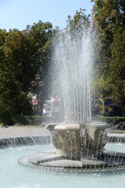 Fontaine Cascade Sur Place Théâtre Ternopil Ukraine — Photo