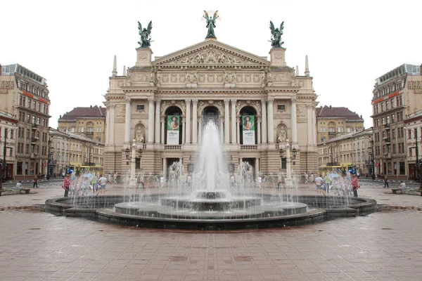 Lviv National Academic Opera Och Balett Theater Uppkallad Efter Solomiya — Stockfoto