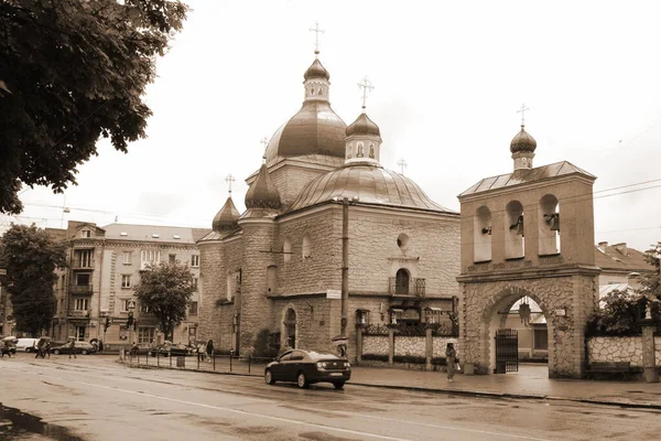 Igreja Natividade Cristo Ternopil Rua Ruska — Fotografia de Stock