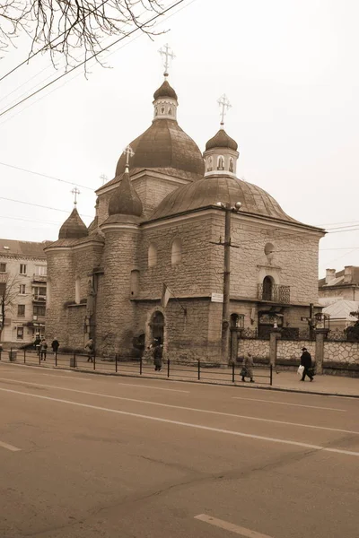 Chiesa Della Natività Cristo Ternopil Strada Ruska — Foto Stock