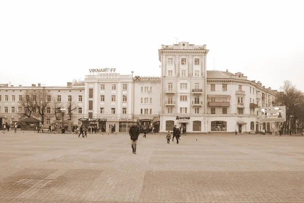 Corner Theatre Praça Ternopil Ukraine — Fotografia de Stock