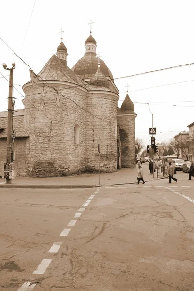 Kristi Födelsekyrka Ternopil Gatan Ruska — Stockfoto