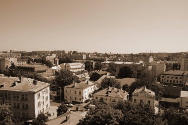 Eski ve modern şehrin mimarisi.