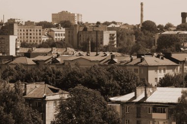 Eski ve modern şehrin mimarisi.