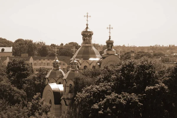 Cúpula Dorada Iglesia Ortodoxa — Foto de Stock
