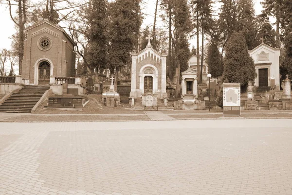 Κεντρική Πλατεία Lychakiv Νεκροταφείο Στο Lviv — Φωτογραφία Αρχείου
