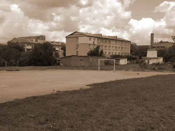 Vista Dalla Finestra Verso Città — Foto Stock