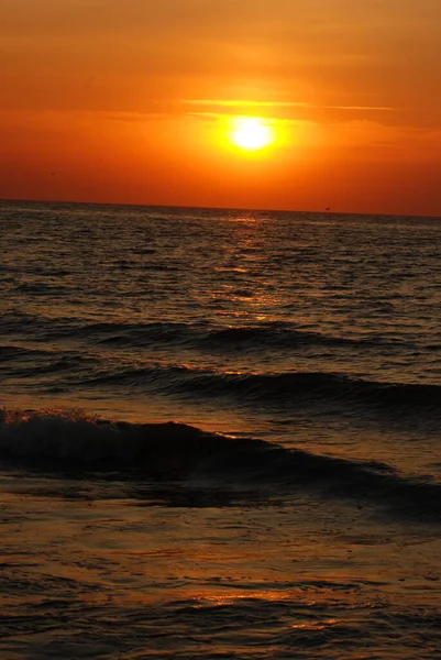 Salida Del Sol Sobre Mar — Foto de Stock