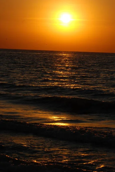 Salida Del Sol Sobre Mar — Foto de Stock