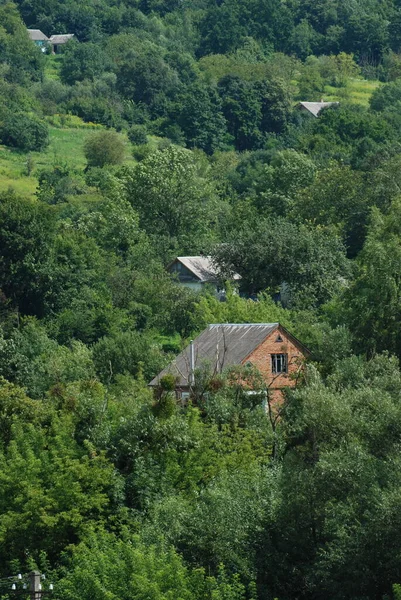 Utsikten Från Fönstret Till Staden — Stockfoto