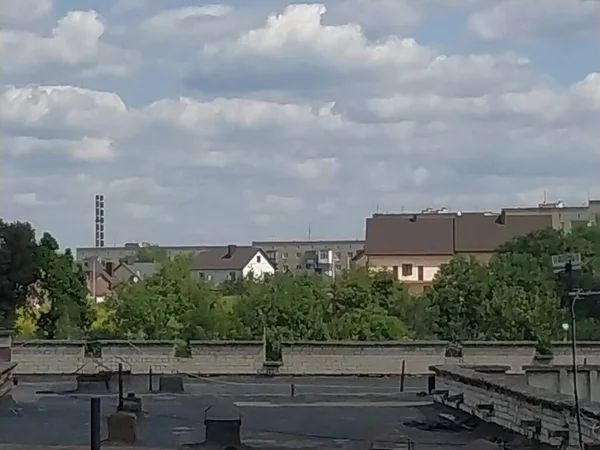 Vista Desde Ventana Ciudad — Foto de Stock