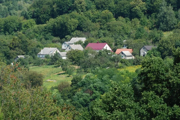 Utsikten Från Fönstret Till Staden — Stockfoto