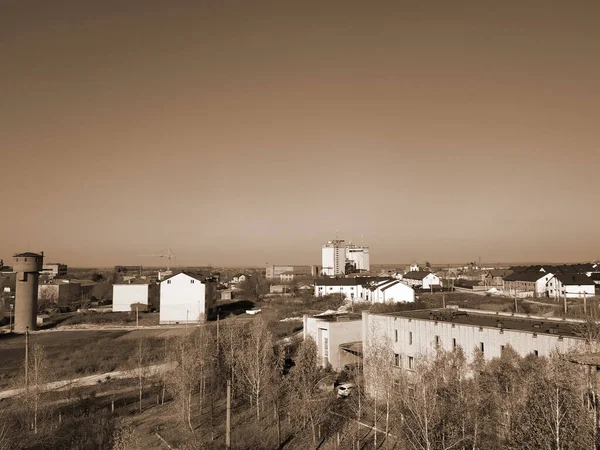 Vista Janela Para Cidade — Fotografia de Stock