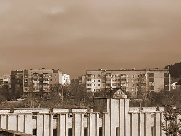 Vista Desde Ventana Ciudad —  Fotos de Stock