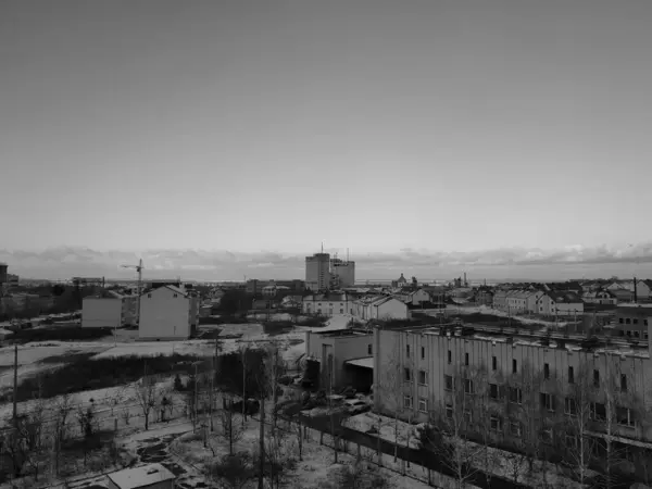 Vista Janela Para Cidade — Fotografia de Stock