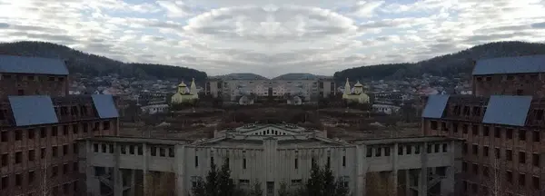 Pencereden Şehre Olan Manzara — Stok fotoğraf