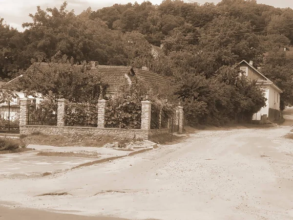 Holzhaus Ukrainischen Dorf — Stockfoto