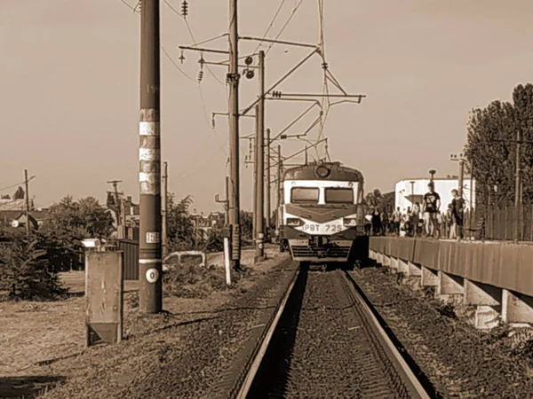 Elektriskt Tåg Okomplicerat Tåg — Stockfoto