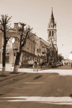 Eski kasabanın tarihi merkezi.