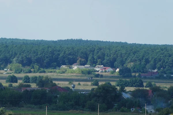 Utsikten Från Fönstret Till Staden — Stockfoto