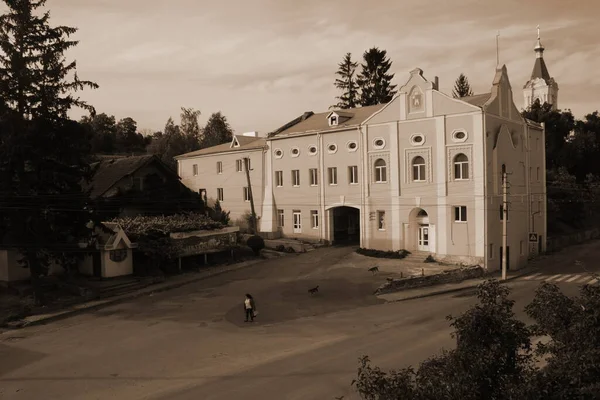 Historyczny Stary Centrum Miasto Dom Ulica — Zdjęcie stockowe