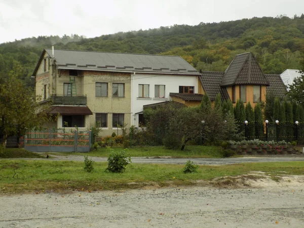 Casa Madera Aldea Ucraniana —  Fotos de Stock