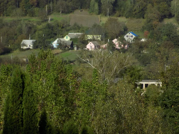 Casa Legno Nel Villaggio Ucraino — Foto Stock