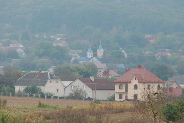 Wooden house in the Ukrainian village