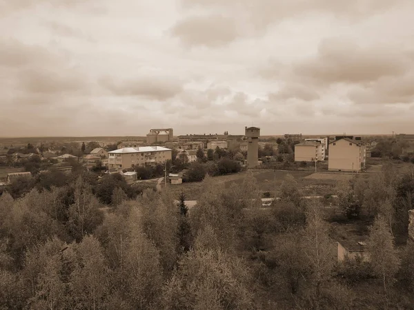 Vista Dalla Finestra Verso Città — Foto Stock