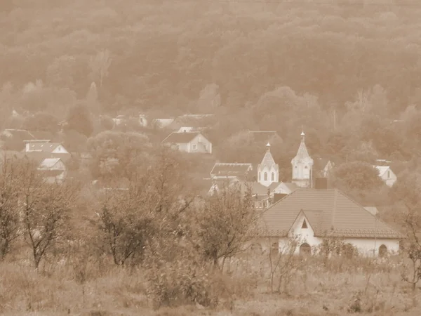 ウクライナの村の木造住宅 — ストック写真