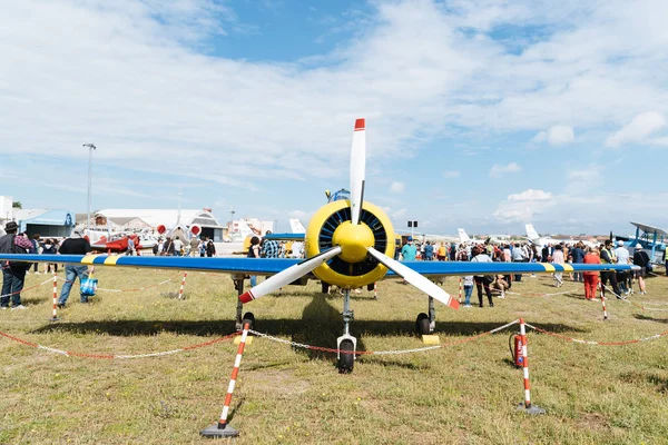 Jak 52 Russische aerobatic vliegtuigen tijdens airshow — Stockfoto