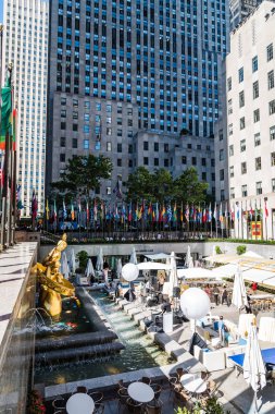 New York'ta Manhattan'ın Midtown Rockefeller Center'da