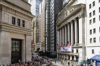 New York Borsası Wall Street mali Dis içinde bina